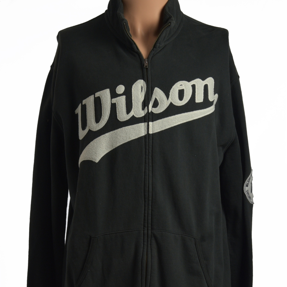 *Wilsons Sz Large 100% Cotton Zip Up Sweatshirt